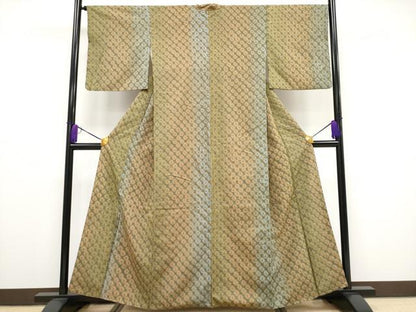 平和屋着物●極上　菅原工房　菅原結作　漢方染紬　絞り　媚茶色地　逸品　CYAA4304s6
