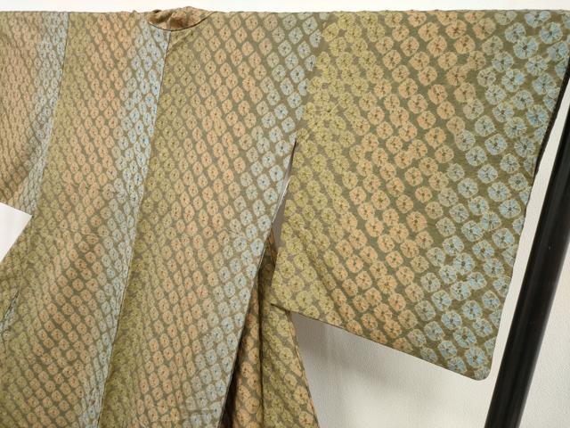 平和屋着物●極上　菅原工房　菅原結作　漢方染紬　絞り　媚茶色地　逸品　CYAA4304s6