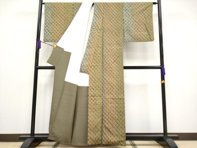 平和屋着物●極上　菅原工房　菅原結作　漢方染紬　絞り　媚茶色地　逸品　CYAA4304s6