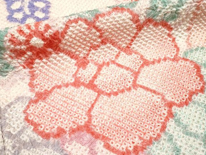 平和屋本店■極上　七五三　7歳　十三参り　女の子　祝着　総絞り　竹花文　逸品　CYAA1874s5