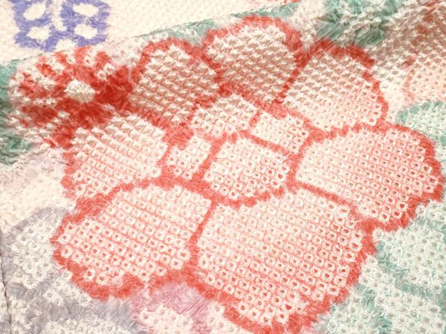 平和屋本店■極上　七五三　7歳　十三参り　女の子　祝着　総絞り　竹花文　逸品　CYAA1874s5