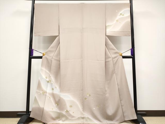 平和屋本店■極上　創業460年・千總　訪問着　松竹梅　暈し染め　金彩　高島屋扱い　白茶色地　逸品　未使用　CYAA1877s5