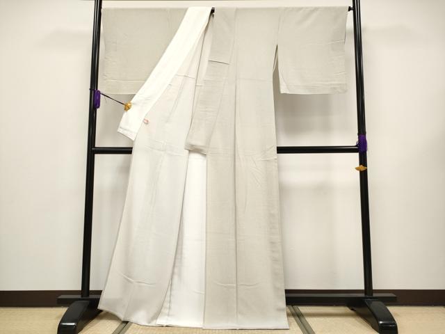 平和屋本店■極上　江戸小紋　単衣　行儀　亜麻色地　逸品　CYAA1887s5