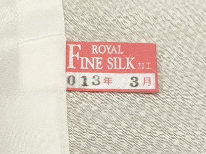 平和屋本店■極上　江戸小紋　単衣　行儀　亜麻色地　逸品　CYAA1887s5