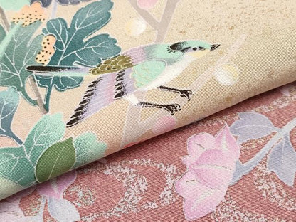 平和屋本店■極上　訪問着　花鳥文　暈し染め　金彩　逸品　CYAA1889s5
