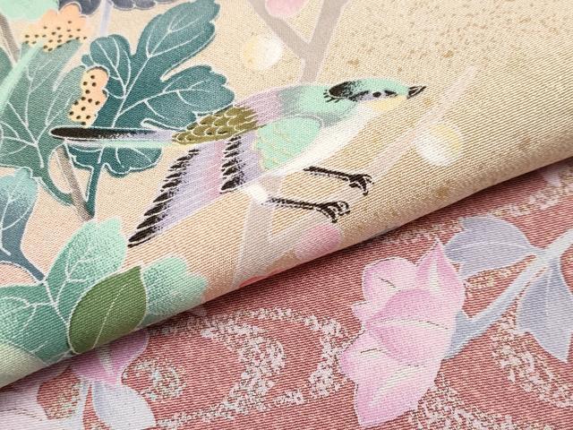 平和屋本店■極上　訪問着　花鳥文　暈し染め　金彩　逸品　CYAA1889s5