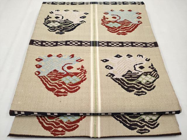 平和屋本店●極上 六通柄 本袋帯 龍村平蔵柄 甲比丹孔雀 逸品 CYAA1904s5
