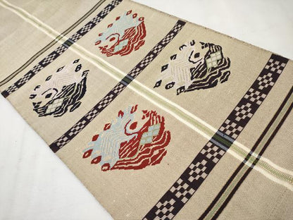 平和屋本店●極上 六通柄 本袋帯 龍村平蔵柄 甲比丹孔雀 逸品 CYAA1904s5