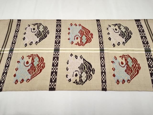 平和屋本店●極上 六通柄 本袋帯 龍村平蔵柄 甲比丹孔雀 逸品 CYAA1904s5