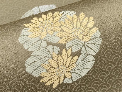 平和屋本店●極上 西陣織 陰山織物謹製 箔屋清兵衛 六通柄袋帯 唐織 花丸文 逸品 未使用 CYAA1905s5