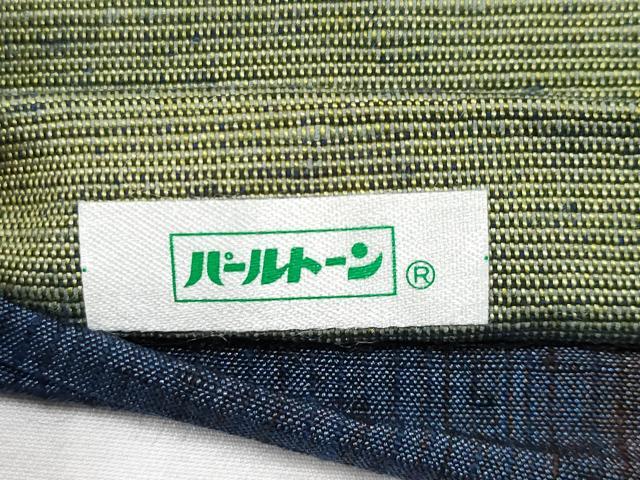 平和屋本店■極上　菅原工房　菅原結作　漢方染紬　両面　両方向　太鼓柄袋帯　霞文　逸品　未使用　CYAA1906s5