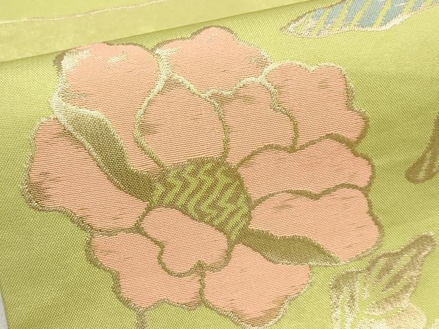 平和屋本店●極上 洛風林 工芸帯地 六通柄袋帯 花鳥文 金糸 逸品 未使用 CYAA1910s5