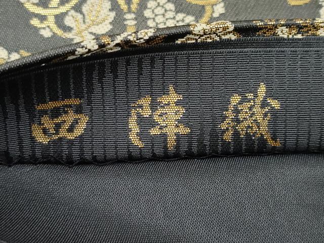 平和屋本店●極上 西陣織 陰山織物謹製 箔屋清兵衛 全通柄袋帯 唐織 切嵌動物花文 金糸 証紙付き 逸品 未使用 CYAA1914s5
