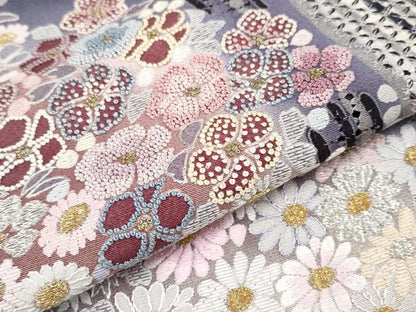 平和屋本店●極上 中国三大刺繍 スワトウ相良刺繍 蘇州刺繍 辻ヶ花刺繍 訪問着 枝花文 暈し染 金銀糸 反端付き 逸品 CYAA1933s5