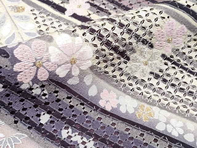 平和屋本店●極上 中国三大刺繍 スワトウ相良刺繍 蘇州刺繍 辻ヶ花刺繍 訪問着 枝花文 暈し染 金銀糸 反端付き 逸品 CYAA1933s5