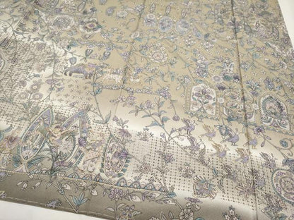 平和屋本店●極上 中国三大刺繍 スワトウ刺繍 訪問着 エジプト壁画文様 暈し染め 金銀糸 空五倍子色地 逸品 未使用 CYAA1939s5