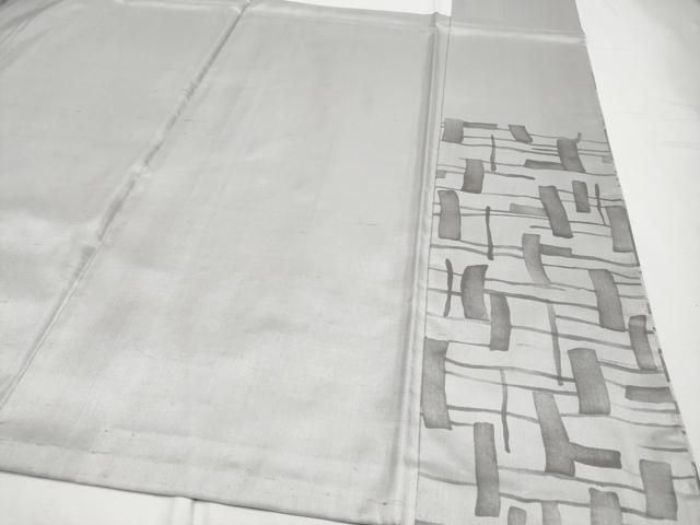 平和屋本店●極上 石川県指定無形文化財 牛首紬 白山工房 手織 市川純一郎 訪問着 駒刺繍 金銀彩 霞色地 逸品 未使用 CYAA1941s5