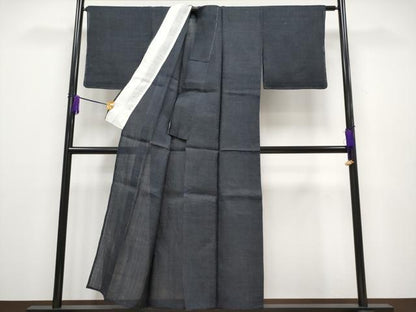 平和屋本店■極上　夏物　石川県指定無形文化財　能登上布　本麻手織上布　80亀甲　総詰め　逸品　未使用　CYAA1944s5