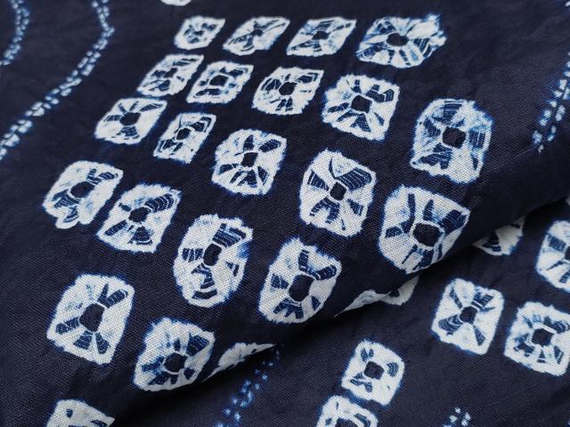 平和屋本店■極上　夏物　浴衣　本藍　吉祥文　綿麻　逸品　CYAA1947s5