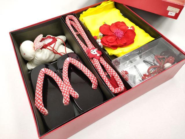 平和屋本店■極上　七五三　女の子　子ども　和装小物セット　兎　箱付き　逸品　CYAA1966s5
