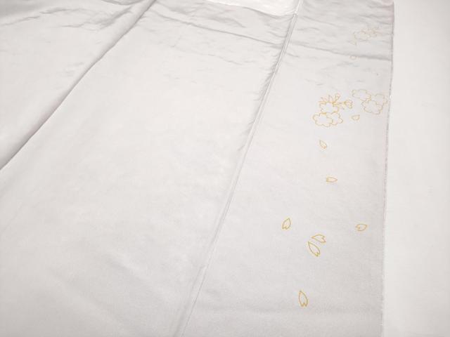 平和屋本店■最高級　訪問着　総刺繍　駒刺繍　枝桜文　暈し染め　金糸　桜鼠色地　逸品　未使用　CYAA1984s5