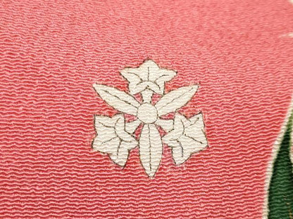 平和屋本店■極上　アンティーク　大正ロマン　中国三大刺繍　相良刺繍　振袖　流水鴛鴦枝花文　金彩　韓紅色地　逸品　CYAA1999s5