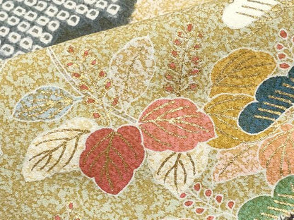平和屋本店●極上 京友禅の第一人者 松井青々 訪問着 駒刺繍 絞り 雪芝枝花文 金彩 逸品 未使用 CYAA2004s5