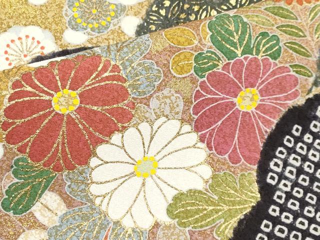 平和屋本店●極上 京友禅の第一人者 松井青々 訪問着 駒刺繍 絞り 雪芝枝花文 金彩 逸品 未使用 CYAA2004s5