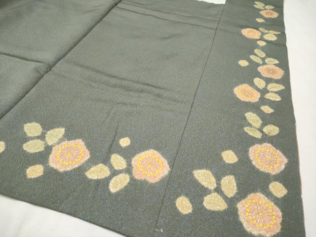 平和屋本店●極上 京友禅の第一人者 松井青々 訪問着 駒刺繍 絞り 雪芝枝花文 金彩 逸品 未使用 CYAA2004s5