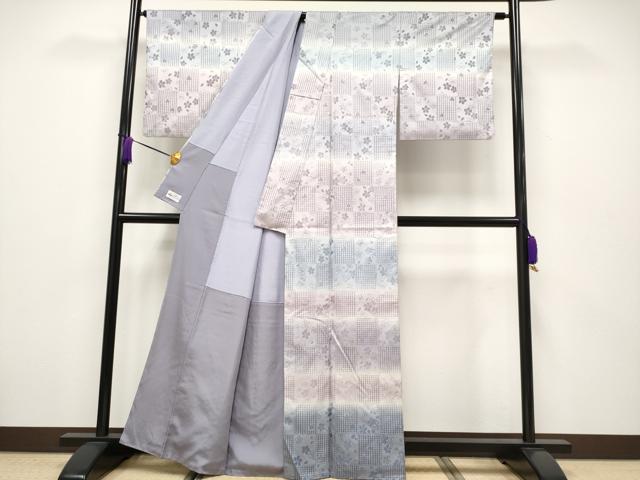 平和屋本店●極上 中国三大刺繍 スワトウ刺繍 総刺繍 訪問着 本場染大島紬 市松舞桜文 やまと誂製 逸品 CYAA2016s5