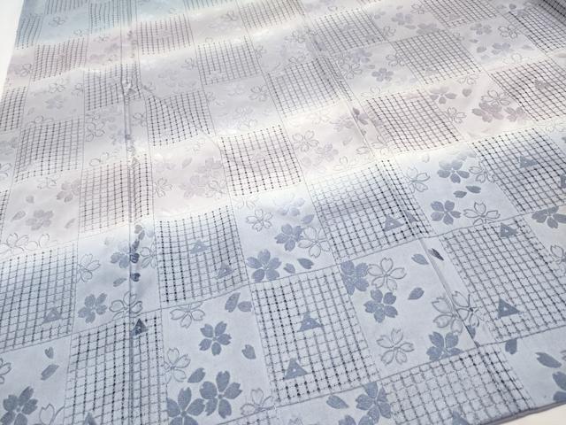 平和屋本店●極上 中国三大刺繍 スワトウ刺繍 総刺繍 訪問着 本場染大島紬 市松舞桜文 やまと誂製 逸品 CYAA2016s5