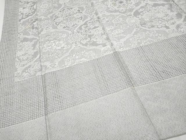 平和屋本店●極上 山岡古都・古都染人 染織美術品 薬墨染 天目織 お召 中国三大刺繍 スワトウ刺繍 訪問着 正倉院花鳥文 逸品 CYAA2017s5