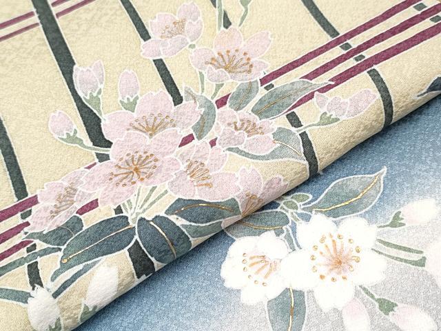 平和屋本店●極上 中村玉緒 訪問着 枝垂れ桜文 暈し染め 金彩 逸品 CYAA2022s5