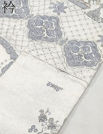 平和屋本店●極上 中国三大刺繍 スワトウ刺繍 訪問着 動物花唐草文 暈し染め 銀通し地 逸品 CYAA2033s5