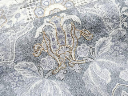 平和屋本店●極上 中国三大刺繍 スワトウ刺繍 訪問着 動物花唐草文 暈し染め 銀通し地 逸品 CYAA2033s5