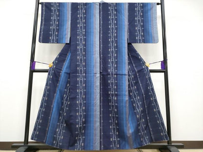 平和屋本店■極上　本場琉球絣　手おり　桃原厚吉作　証紙付き　逸品　CYAA2037s5