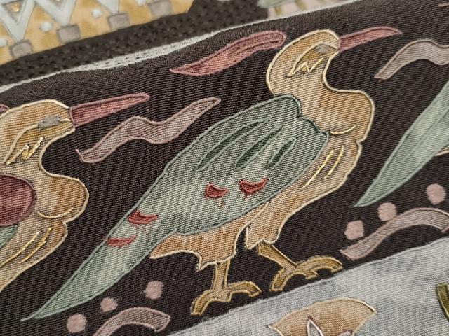 平和屋本店●最高級 中国三大刺繍 スワトウ刺繍 総刺繍 訪問着 エジプト壁画文様 暈し染め 金糸 逸品 CYAA2039s5