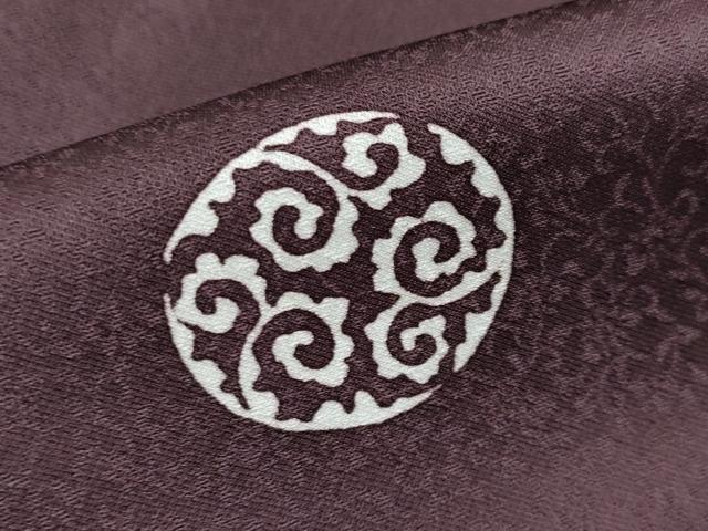平和屋本店■極上　道行コート　ロング丈　松葉丸文　金彩　高島屋扱い　似せ紫色地　逸品　CYAA2040s5