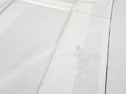 平和屋本店●極上 訪問着 ラインストーン 花唐草文 暈し染め 銀通し地 逸品 CYAA2044s5