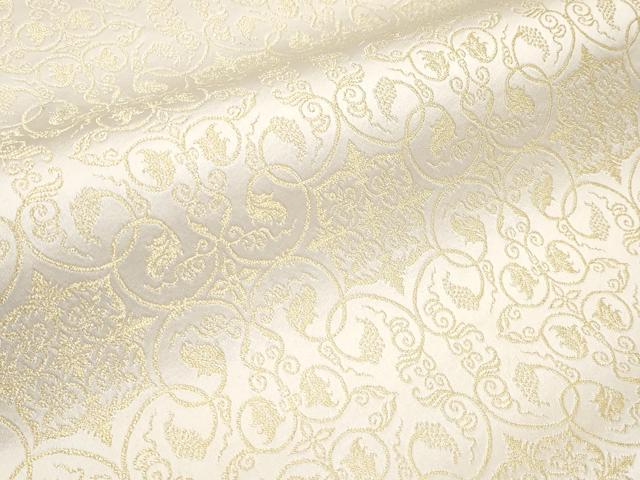 平和屋本店■極上　龍村美術織物　九寸開き名古屋帯　葡萄花唐草文　金糸　逸品　CYAA2062s5