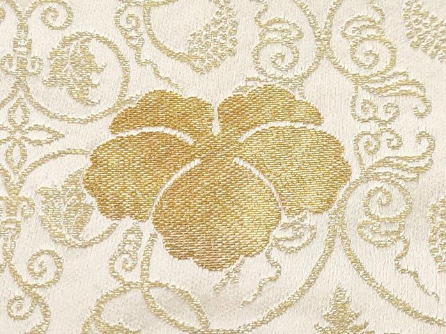 平和屋本店■極上　龍村美術織物　九寸開き名古屋帯　葡萄花唐草文　金糸　逸品　CYAA2062s5