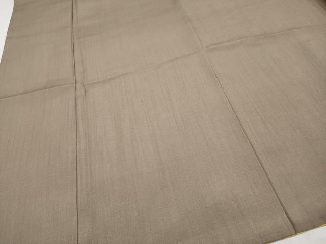 平和屋着物●極上　結城紬　色無地　樺茶色　証紙付き　逸品　CYAA4641s6