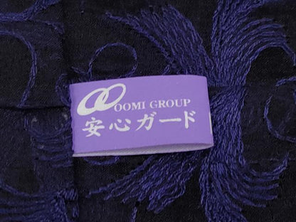 平和屋本店■極上　長羽織・ショールセット　オーガンジー　スリーシーズン　春夏秋　塵除け　唐草文　深紫色地　逸品　CYAA2138s5