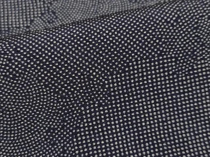 平和屋本店●極上 彫士：双光 染士：昌亮 江戸小紋 雪輪重ね文 濃紺地 逸品 未使用 CYAA2155s5