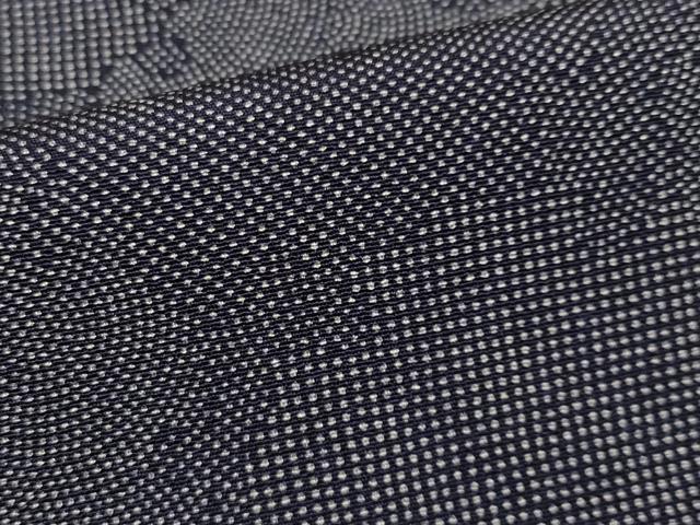 平和屋本店●極上 彫士：双光 染士：昌亮 江戸小紋 雪輪重ね文 濃紺地 逸品 未使用 CYAA2155s5