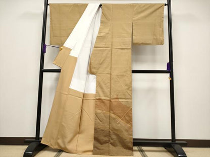 平和屋本店■極上　能州紬　絲藝苑　上島洋山　訪問着　流線文　ますいわ屋扱い　飴色地　逸品　未使用　CYAA2156s5