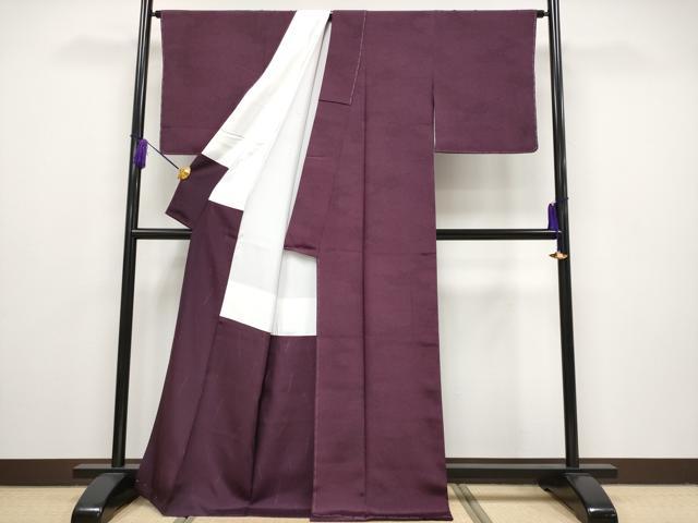 平和屋本店■極上　重要無形文化財　人間国宝　中村勇二郎　江戸小紋　寄せ小紋柄　似せ紫色地　逸品　未使用　CYAA2162s5