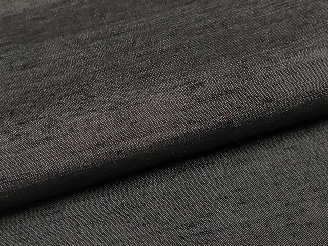 平和屋本店●極上 男性 紬 アンサンブル 色無地 黒橡色地 逸品 CYAA2185s5