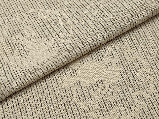 平和屋本店▽極上 本塩沢 単衣 雪輪兎文 肌色地 逸品 CYAA2188s5