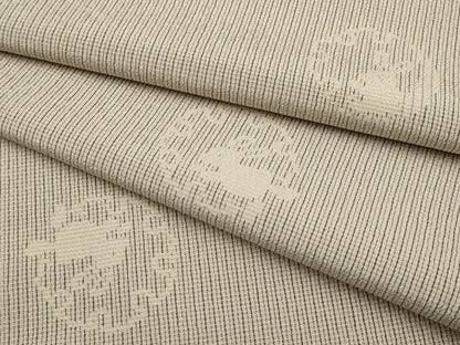 平和屋本店▽極上 本塩沢 単衣 雪輪兎文 肌色地 逸品 CYAA2188s5
